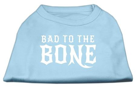 Bad to the Bone Dog Shirt Baby Blue Sm (10)