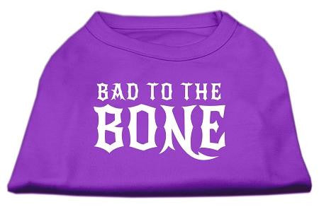 Bad to the Bone Dog Shirt Purple Sm (10)