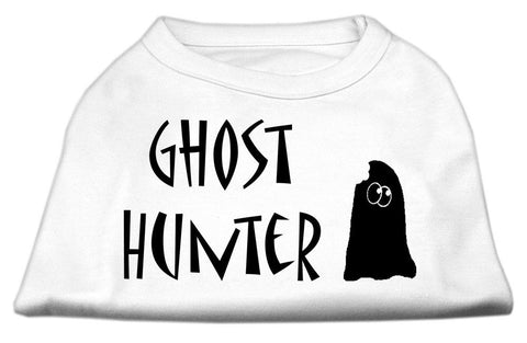 Ghost Hunter Screen Print Shirt White with Black Lettering XXL (18)