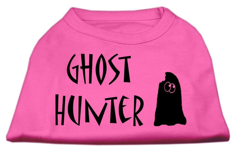 Ghost Hunter Screen Print Shirt Bright Pink with Black Lettering XXXL (20)