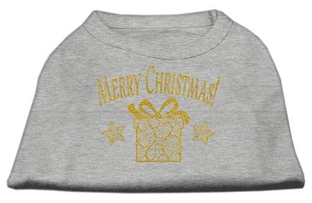 Golden Christmas Present Dog Shirt Grey XL (16)