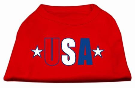 USA Star Screen Print Shirt Red Lg (14)