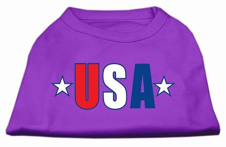 USA Star Screen Print Shirt Purple Med (12)