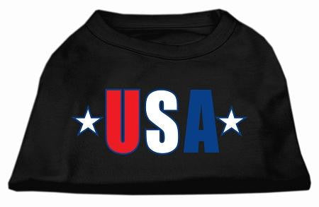 USA Star Screen Print Shirt Black  XXL (18)