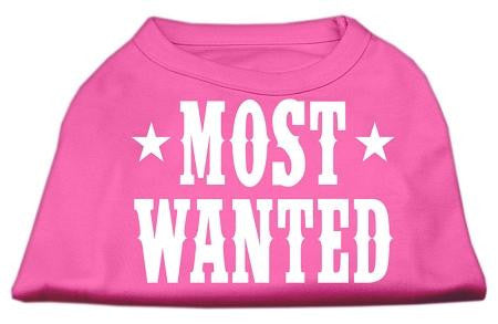 Most Wanted Screen Print Shirt Bright Pink Sm (10)