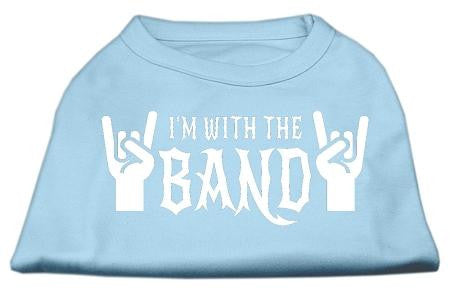 With the Band Screen Print Shirt Baby Blue Lg (14)