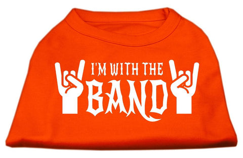 With the Band Screen Print Shirt Orange Lg (14)