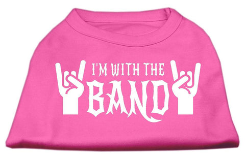 With the Band Screen Print Shirt Bright Pink Med (12)