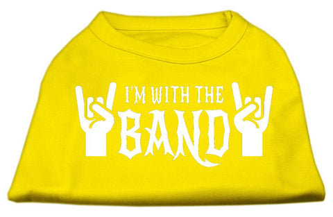 With the Band Screen Print Shirt Yellow Sm (10)