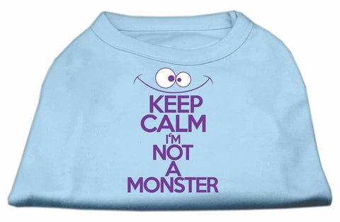 Keep Calm Screen Print Dog Shirt Baby Blue XL (16)