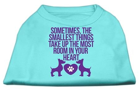 Smallest Things Screen Print Dog Shirt Aqua Lg (14)