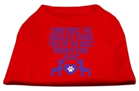 Smallest Things Screen Print Dog Shirt Red Med (12)