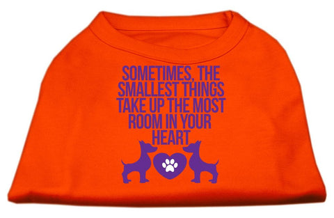 Smallest Things Screen Print Dog Shirt Orange Sm (10)