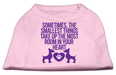 Smallest Things Screen Print Dog Shirt Light Pink XL (16)