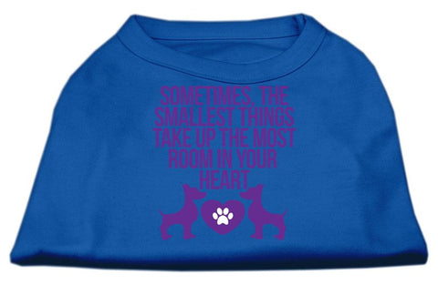 Smallest Things Screen Print Dog Shirt Blue XS (8)