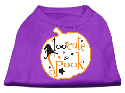 Too Cute to Spook Screen Print Dog Shirt Purple XS (8)