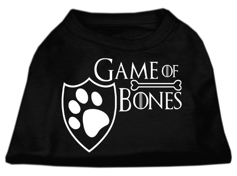 Game of Bones Screen Print Dog Shirt Black Lg (14)