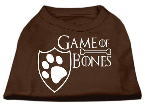 Game of Bones Screen Print Dog Shirt Brown Lg (14)