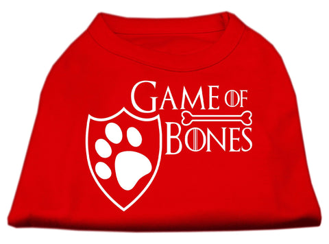 Game of Bones Screen Print Dog Shirt Red Med (12)