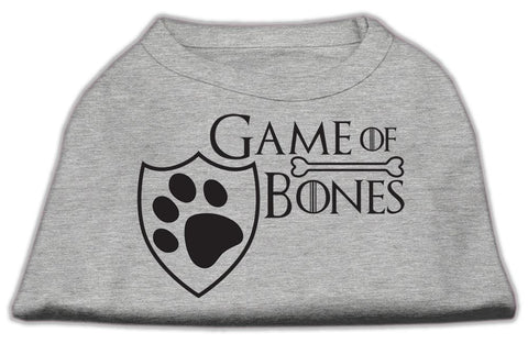 Game of Bones Screen Print Dog Shirt Grey Sm (10)