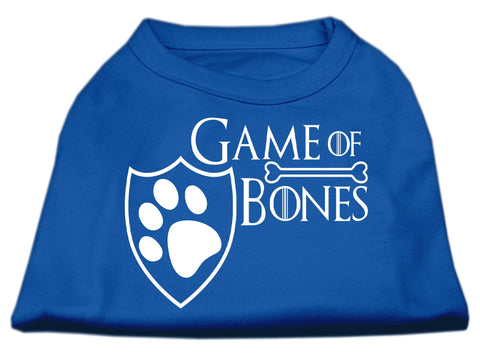 Game of Bones Screen Print Dog Shirt Blue XL (16)