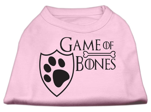 Game of Bones Screen Print Dog Shirt Light Pink XL (16)