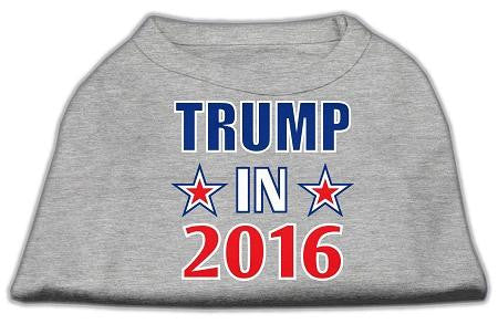 Trump in 2016 Election Screenprint Shirts Grey XS (8)