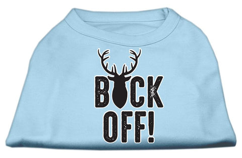 Buck Off Screen Print Dog Shirt Baby Blue Sm (10)