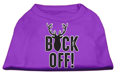 Buck Off Screen Print Dog Shirt Purple XL (16)