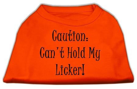 Can't Hold My Licker Screen Print Shirts Orange XL (16)