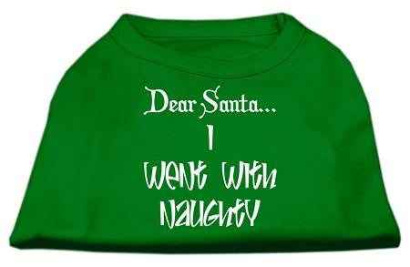 Dear Santa I Went with Naughty Screen Print Shirts Emerald Green Sm (10)