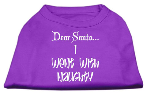 Dear Santa I Went with Naughty Screen Print Shirts Purple Sm (10)