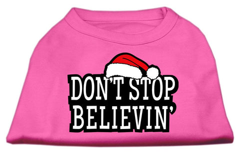 Don't Stop Believin' Screenprint Shirts Bright Pink XXXL (20)