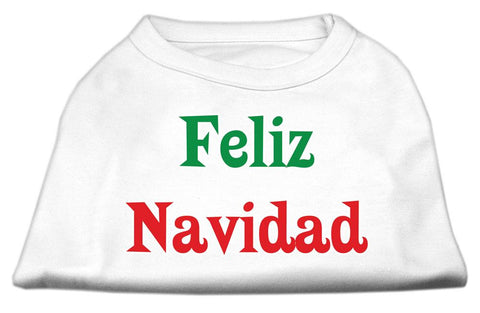 Feliz Navidad Screen Print Shirts White M (12)