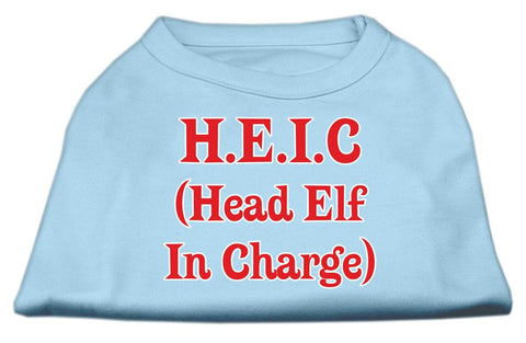 Head Elf In Charge Screen Print Shirt Baby Blue Lg (14)