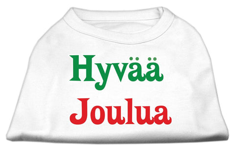 Hyvaa Joulua Screen Print Shirt White XL (16)