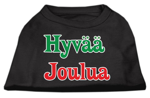 Hyvaa Joulua Screen Print Shirt Black XS (8)