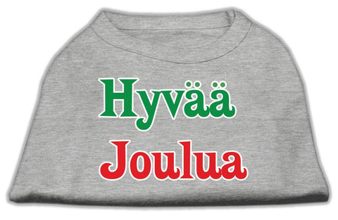 Hyvaa Joulua Screen Print Shirt Grey XXXL(20)