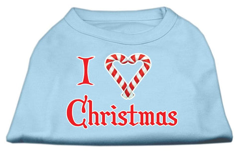 I Heart Christmas Screen Print Shirt  Baby Blue XS (8)