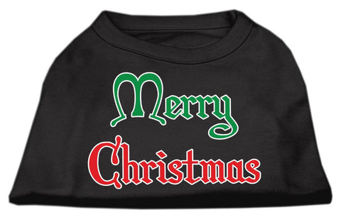 Merry Christmas Screen Print Shirt Black  Med (12)