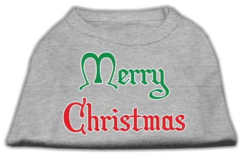 Merry Christmas Screen Print Shirt Grey XXXL (20)