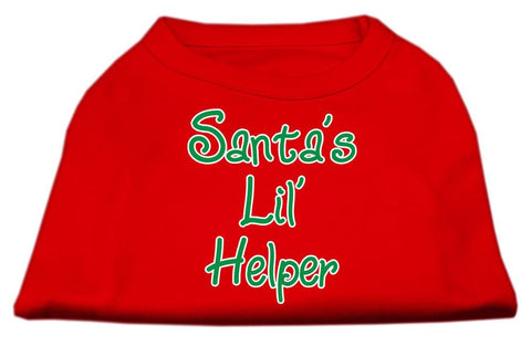 Santa's Lil' Helper Screen Print Shirt  Red Lg (14)