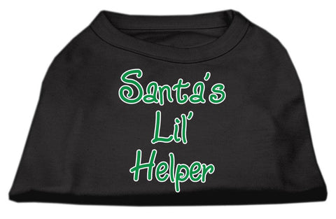 Santa's Lil' Helper Screen Print Shirt  Black  XXL (18)