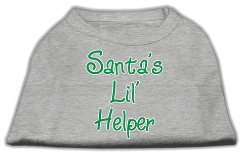 Santa's Lil' Helper Screen Print Shirt  Grey XXXL (20)