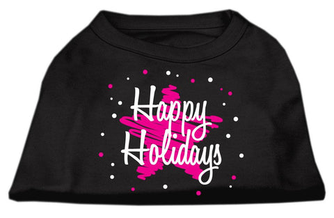 Scribble Happy Holidays Screenprint Shirts Black XXL (18)