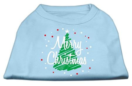 Scribbled Merry Christmas Screenprint Shirts  Baby Blue L (14)