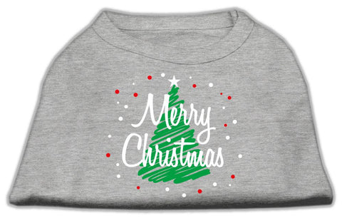 Scribbled Merry Christmas Screenprint Shirts  Grey XL (16)