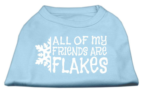 All my friends are Flakes Screen Print Shirt Baby Blue S (10)