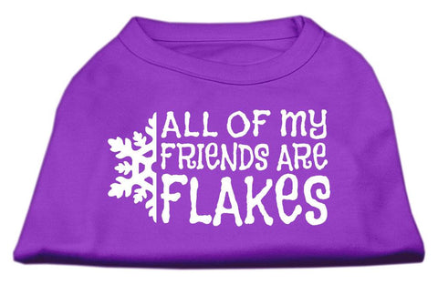 All my friends are Flakes Screen Print Shirt Purple XL (16)