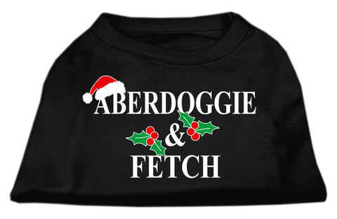 Aberdoggie Christmas Screen Print Shirt Black L (14)